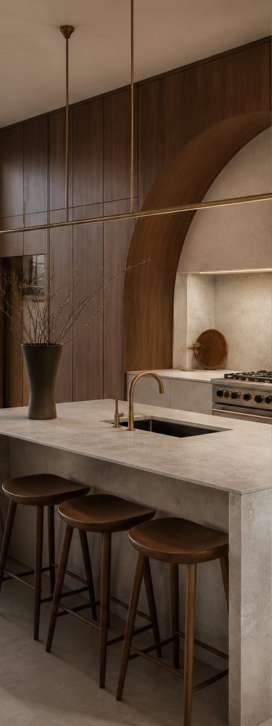 Sculptural premium residential kitchen
