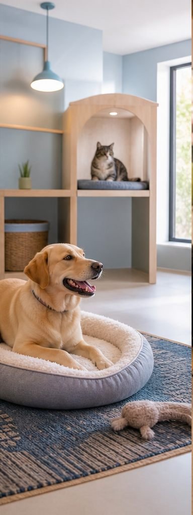 Premium pet boarding room