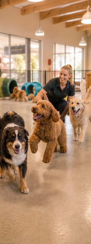 Supervised friendly pet day care